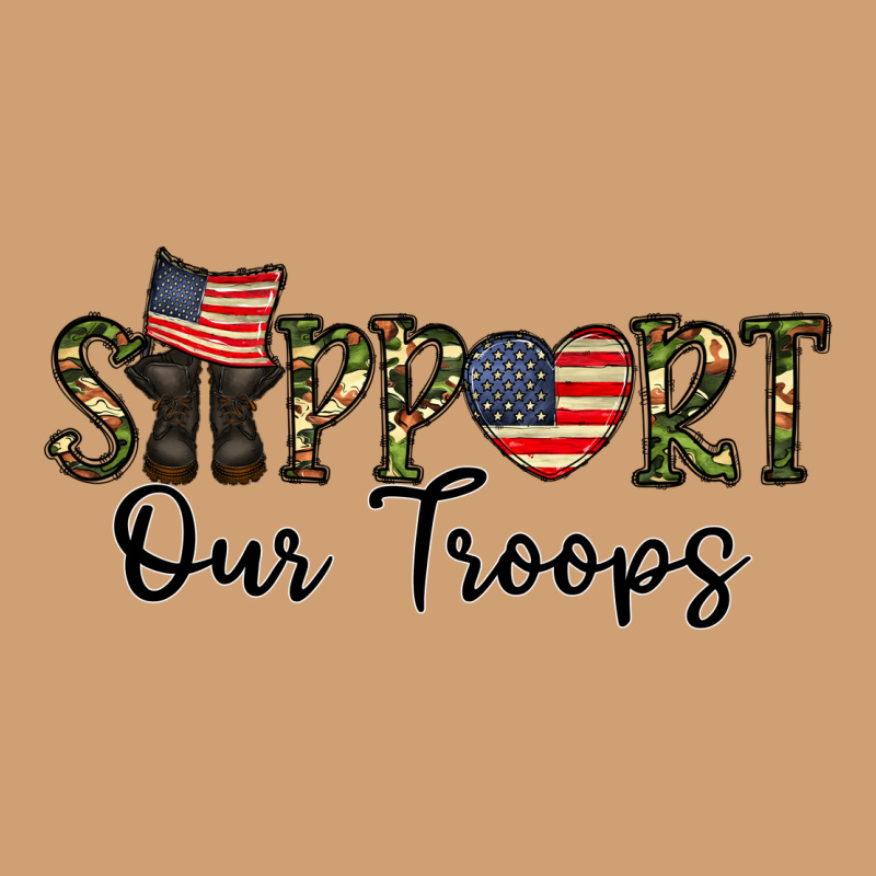 Support Our Troops Vintage Tee by CowhideDigitalArt | Teevron
