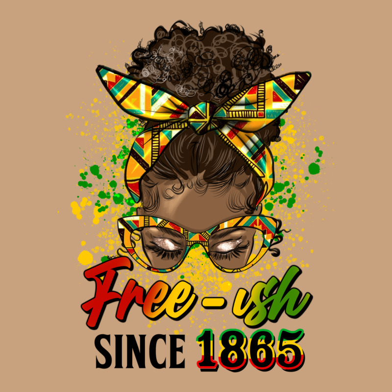 Free Ish Since 1865 Afro Messy Bun Vintage Tee by HRA Design Shop | Teevron