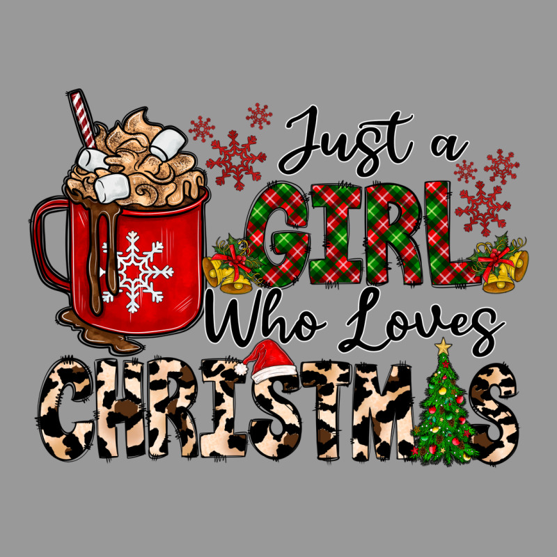 Just A Girl Who Loves Christmas Vintage Hoodie by CowhideDigitalArt | Teevron