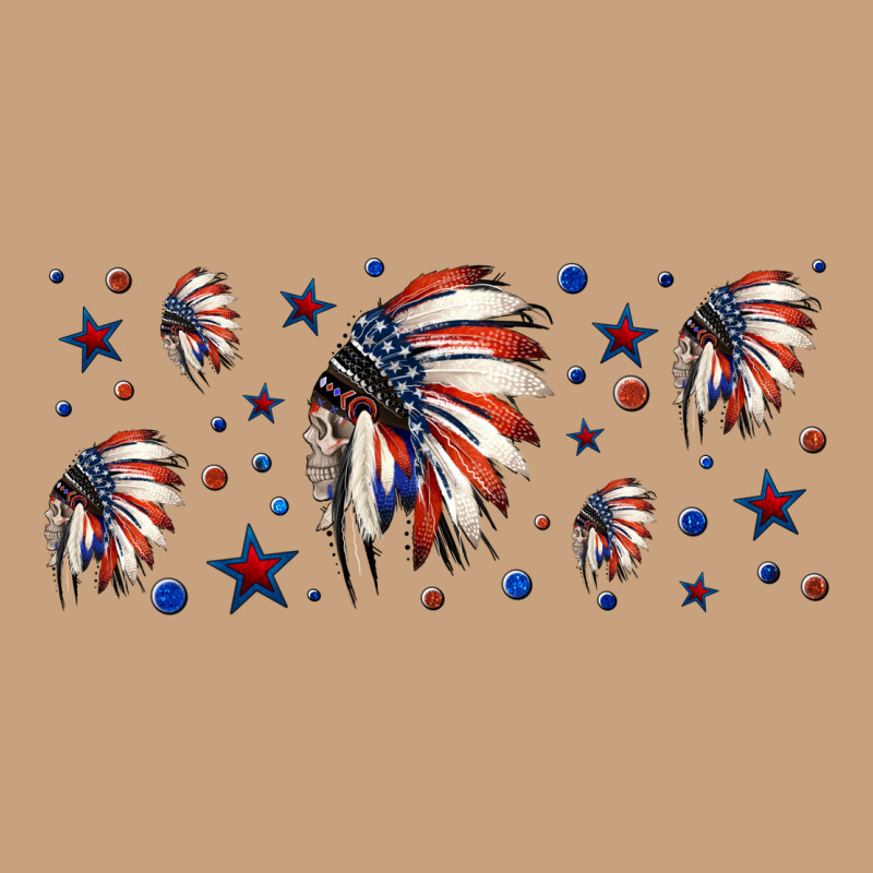Patriotic Native American Headdress 16oz Libbey Cup Vintage Tee by HRA Design Shop | Teevron