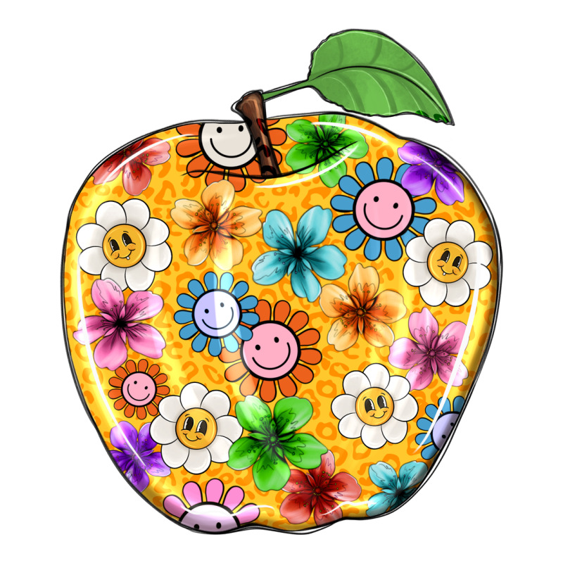 Colorful Flora Apple Teacher Heavyweight Hoodie by NancyCooperArtShop | Teevron