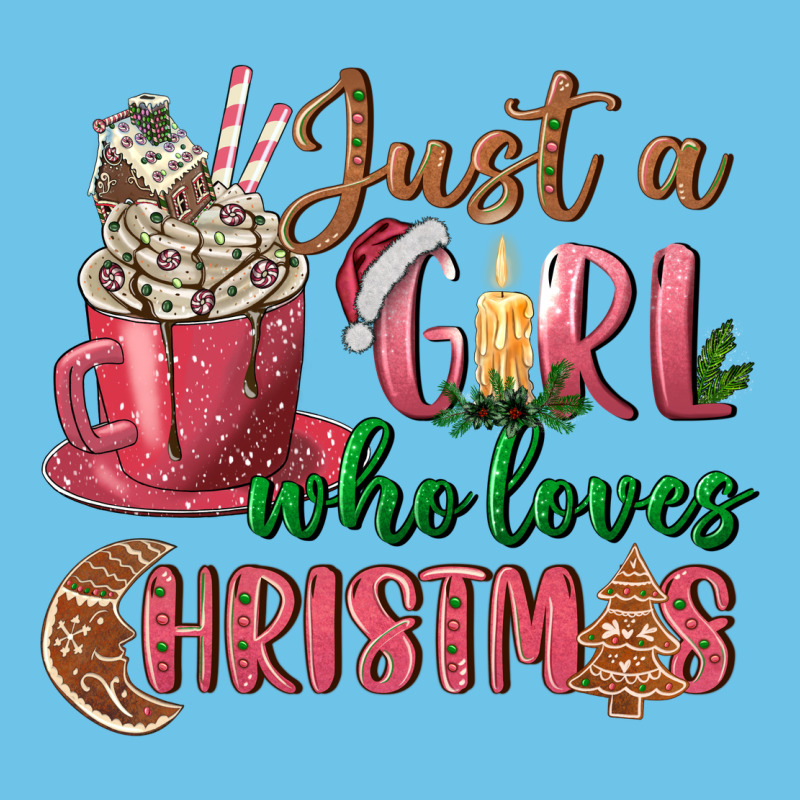 Pink Just A Girl Who Loves Christmas Premium Sweatshirt by NancyCooperArtShop | Teevron