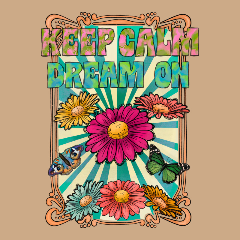 Keep Calm Dream On Vintage Hoodie by CowhideDigitalArt | Teevron