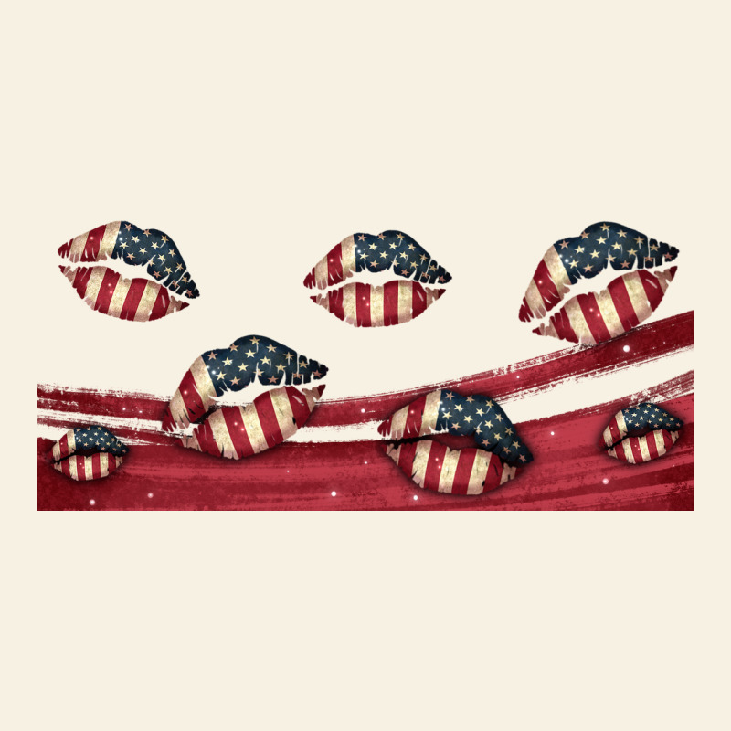 American Flag Lips 16oz Libbey Cup Vintage Tee by HRA Design Shop | Teevron