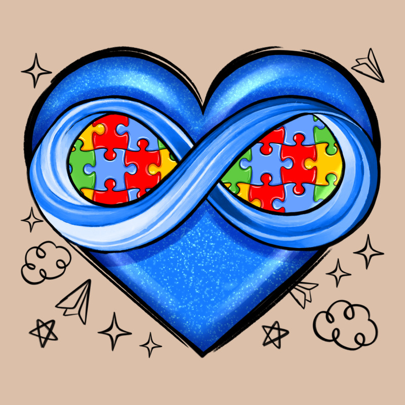 Infinity Heart Autism Awareness Urban Heavy Tee by JahusDesignShop | Teevron