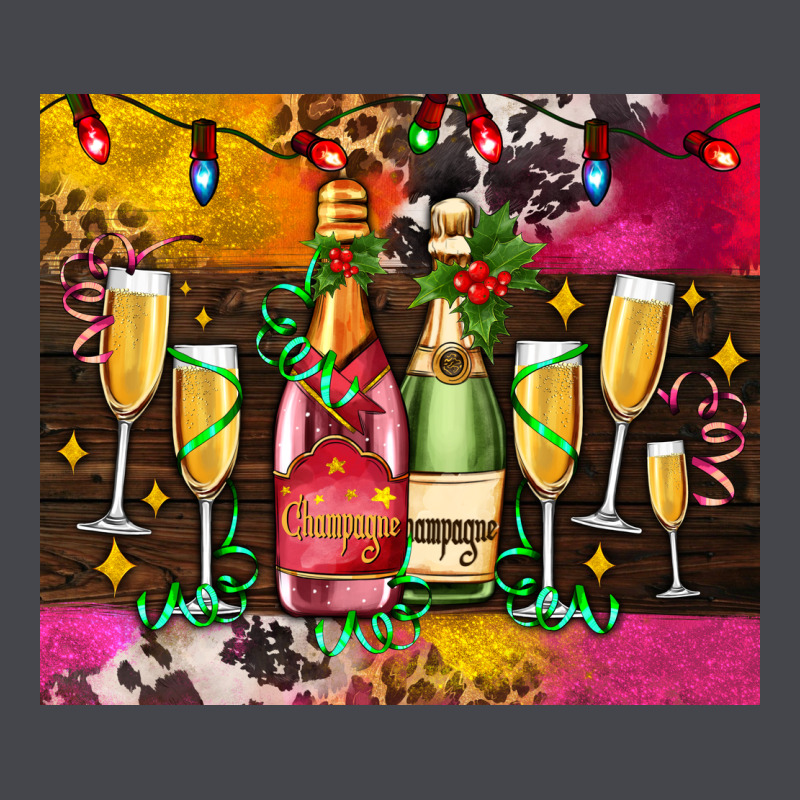 Christmas Champagne Bottles And Long Sleeve Tee by AdoDesignShop | Teevron