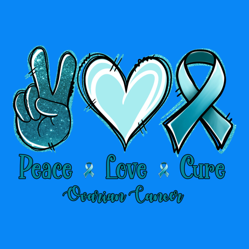 Peace Love Cure Ovarian Cancer Zipper Hoodie by Jasminsmagicworld | Teevron