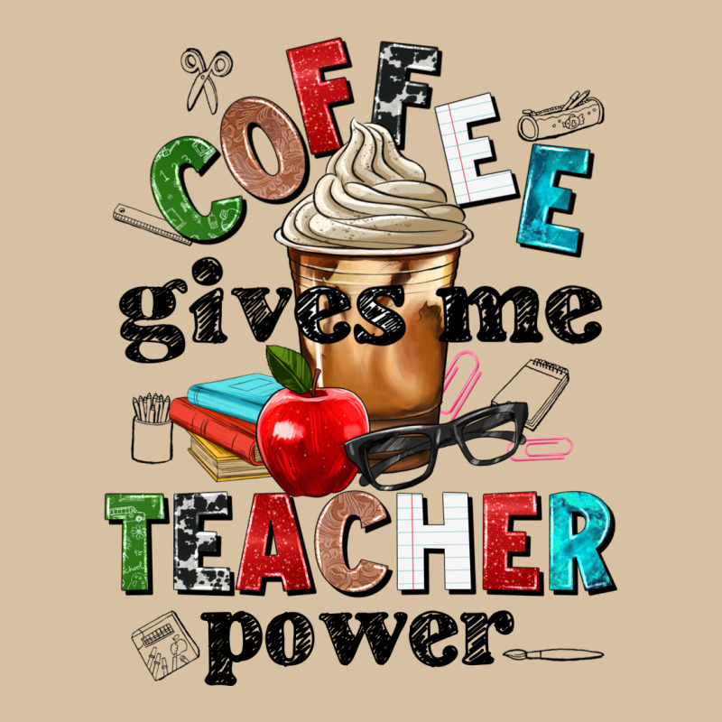 Coffee Gives Me Teacher Power Heavyweight Hoodie by NancyCooperArtShop | Teevron