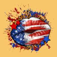Leopard American Flag Lips Vintage Hoodie | Teevron