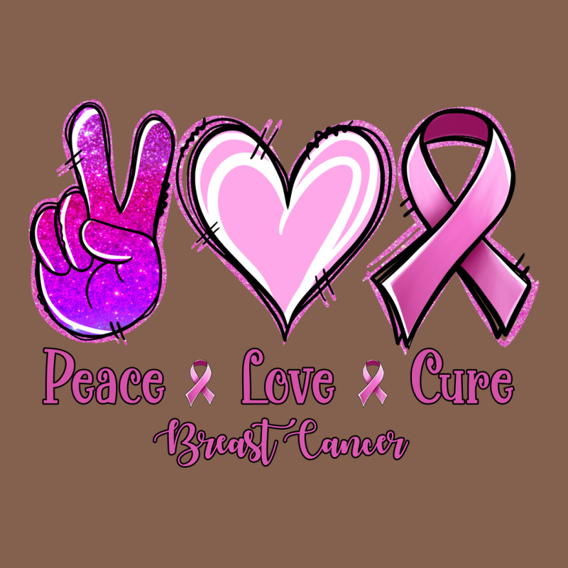 Peace Love Cure Breast Cancer Zipper Hoodie by Jasminsmagicworld | Teevron