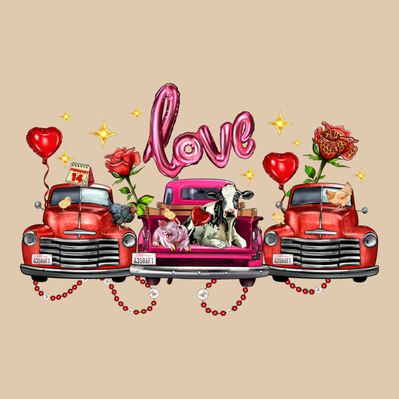 Valentine's Day Farm Trucks Farm Animals Heavyweight Sweatshirt by FaDigitalArtStudio | Teevron