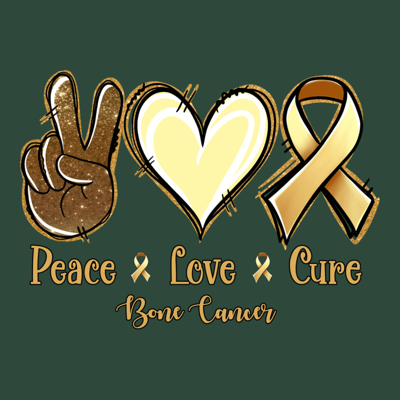 Peace Love Cure Bone Cancer Zipper Hoodie by Jasminsmagicworld | Teevron