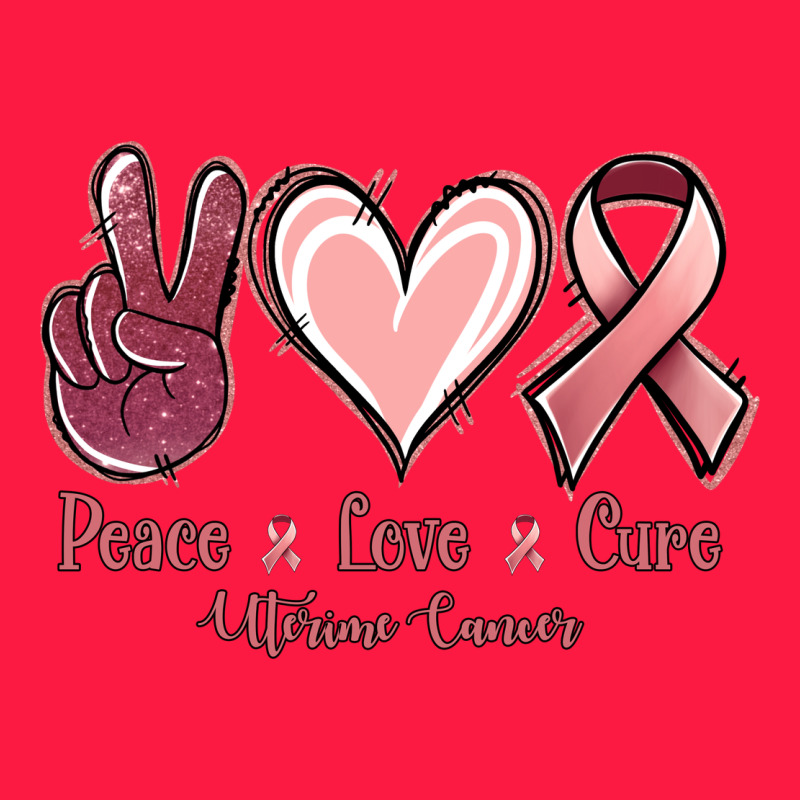 Peace Love Cure Uterine Cancer Zipper Hoodie by Jasminsmagicworld | Teevron