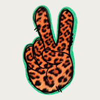 Orange Leopard Peace Sign Zipper Hoodie | Teevron