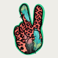 Feather Pink Leopard Peace Sign Zipper Hoodie | Teevron