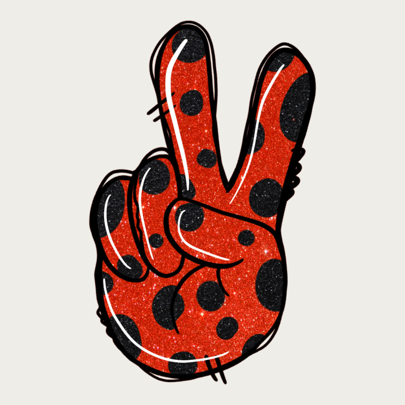 Ladybug Peace Sign Zipper Hoodie by Jasminsmagicworld | Teevron
