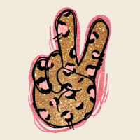 Gold Glitter Pink Leopard Peace Sign Zipper Hoodie | Teevron