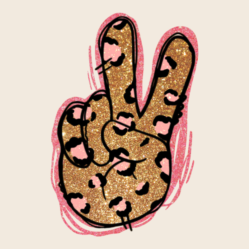 Gold Glitter Pink Leopard Peace Sign Zipper Hoodie by Jasminsmagicworld | Teevron