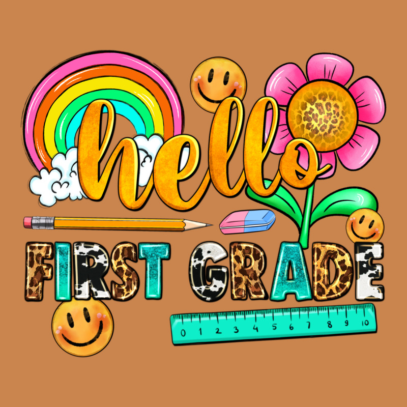 Hello First Grade Heavyweight Hoodie by NancyCooperArtShop | Teevron