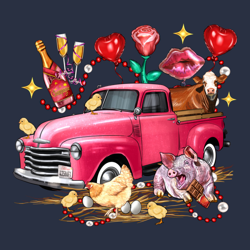 Valentine's Day Truck Farm Animals Heavyweight Sweatshirt by FaDigitalArtStudio | Teevron