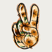 Floral Gold Peace Sign Zipper Hoodie | Teevron