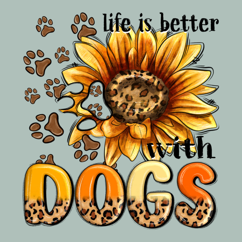 Life Is Better With Dogs Sunflower Heavyweight Hoodie by MaliasSmallBusiness | Teevron