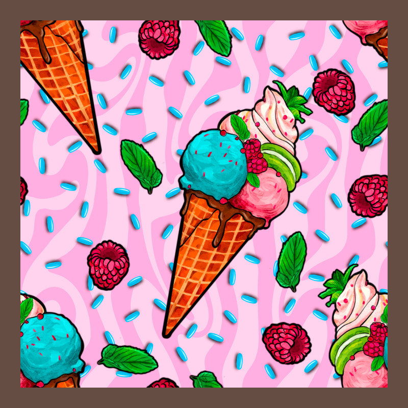Ice Cream Seamless Pattern Long Sleeve Tee by BundleAndBundleShop | Teevron