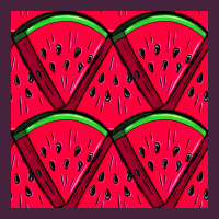 Watermelon Slices Seamless Pattern Long Sleeve Tee | Teevron