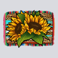 Sunflower With Serape Background Zipper Hoodie | Teevron