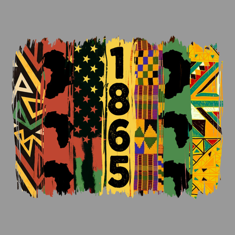 Juneteenth 1865 Brush Stroke Vintage Hoodie by HRA Design Shop | Teevron