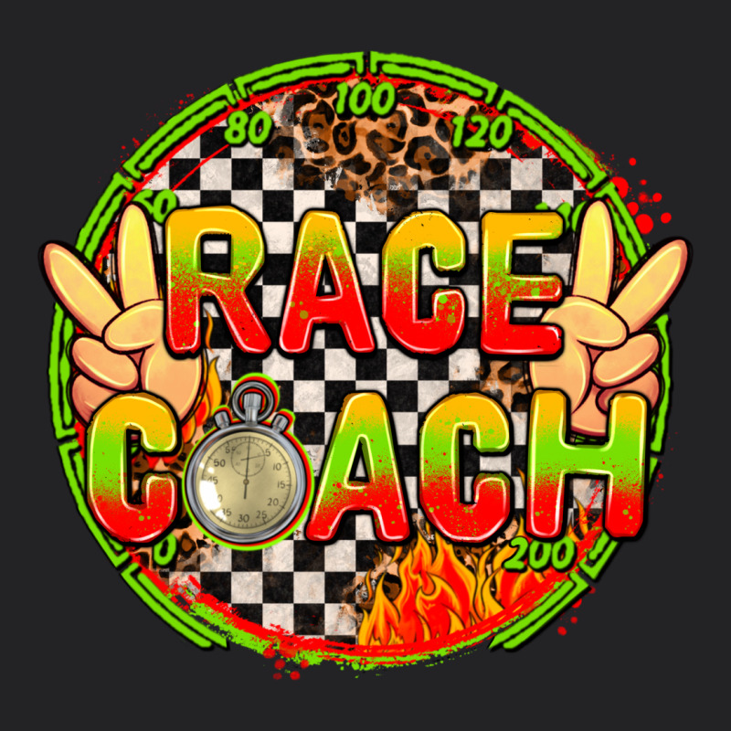 Race Coach  With Leopard And Peace Hand Vintage Tee by AdoDesignShop | Teevron
