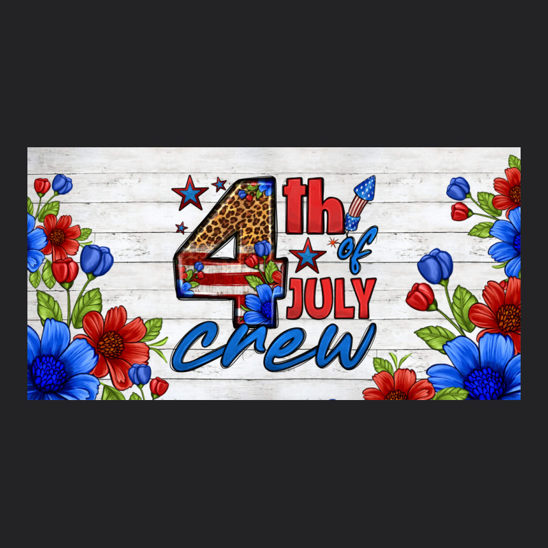 Floral 4th Of July Crew License Plate Vintage Tee by HRA Design Shop | Teevron