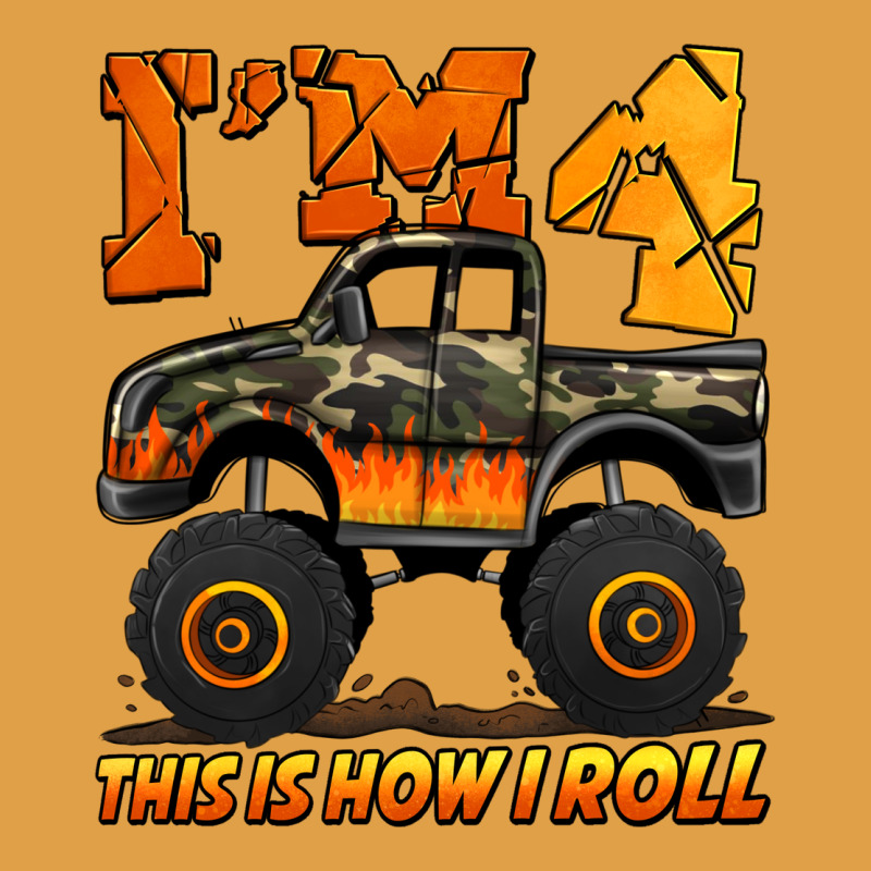 I'm Four This Is How I Roll Monster Truck Birthday Premium Hoodie by Jasminsmagicworld | Teevron