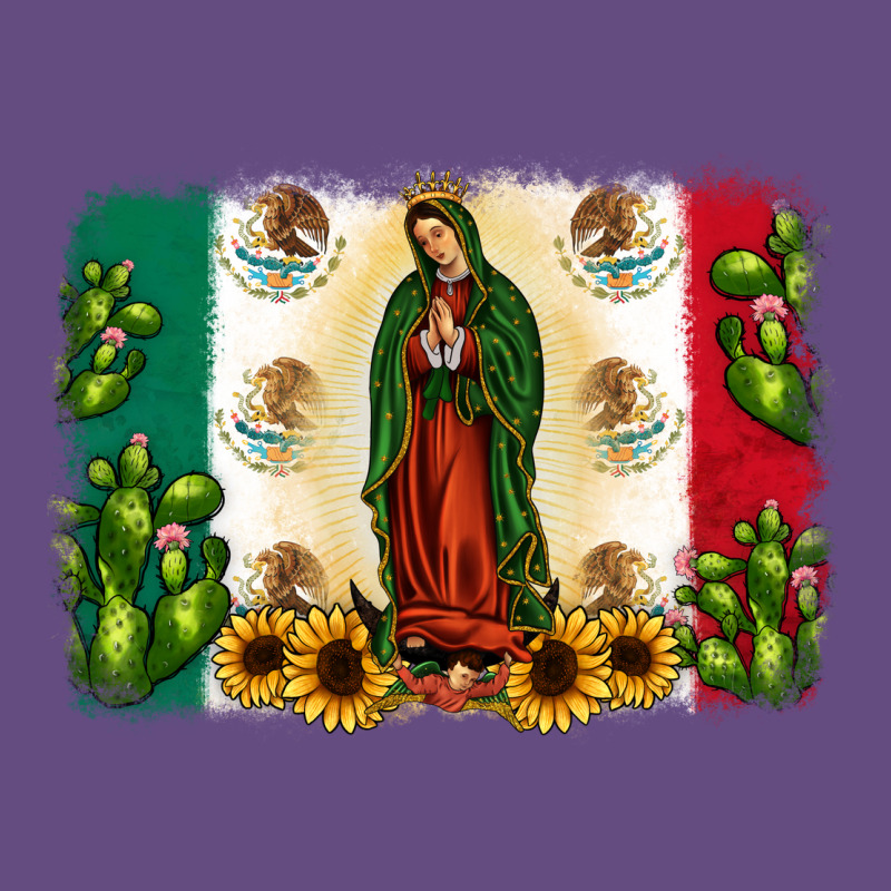 Mexican Flag Our Lady Of Guadalupe Vintage Hoodie by JahusDesignShop | Teevron