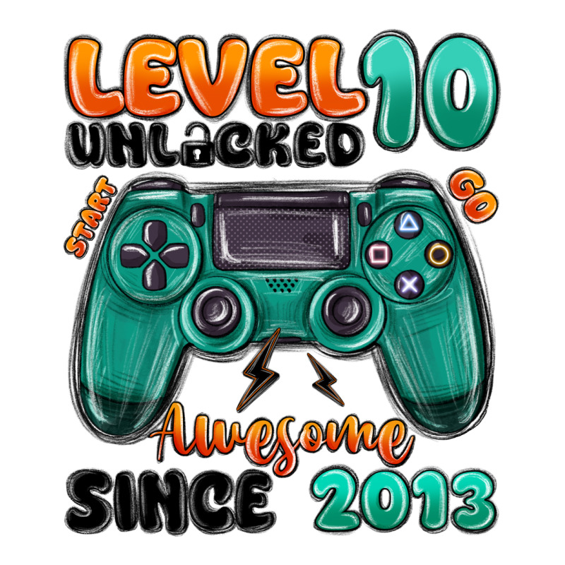 Level 10 Unlocked Awesome Since 2013 Premium Tee by MaliasSmallBusiness | Teevron