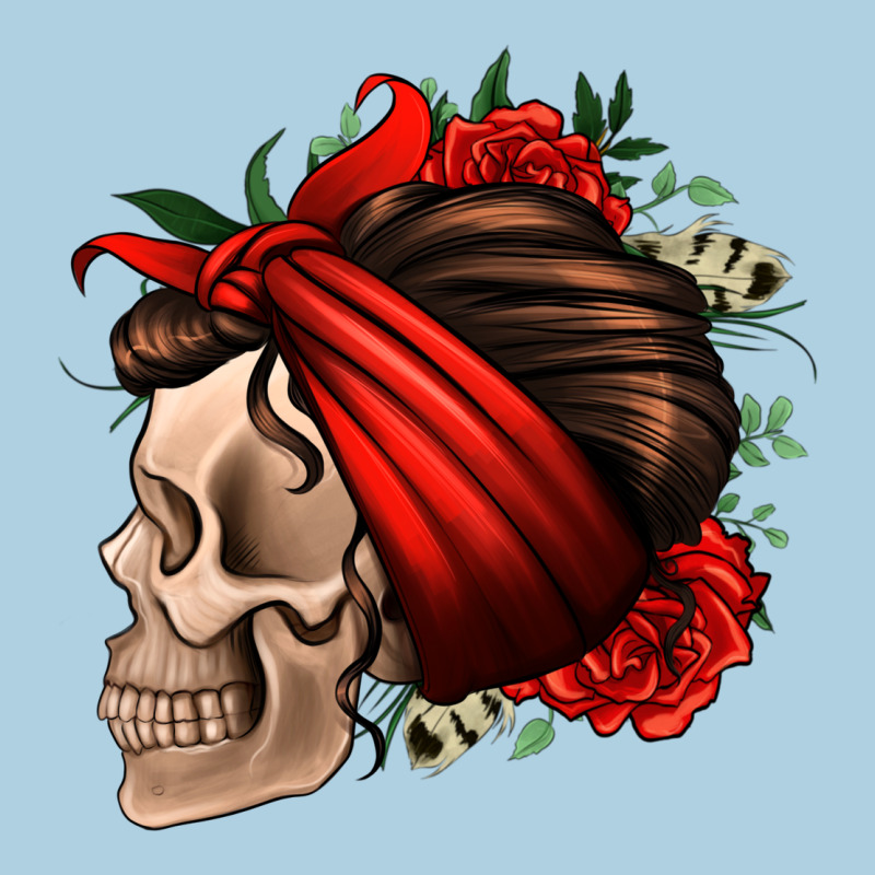 Bandana And Roses Skull Premium Hoodie by Jasminsmagicworld | Teevron