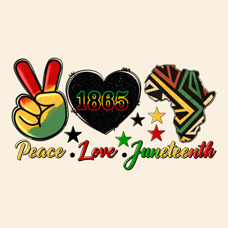 Peace Love Juneteenth 1865 Vintage Hoodie by HRA Design Shop | Teevron