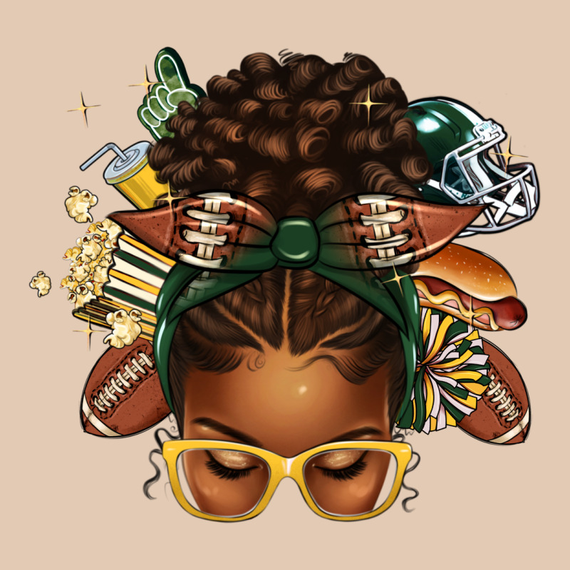American Football Afro Messy Bun Urban Hoodie by texasbilliewilder | Teevron