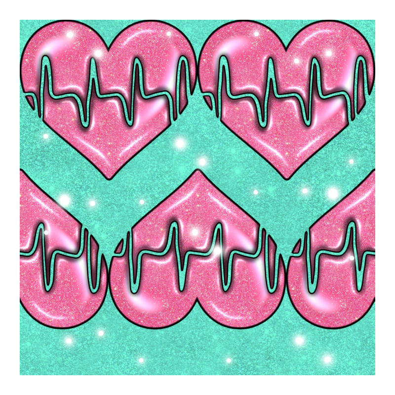 Nursing Heart Seamless Pattern Long Sleeve Tee by BundleAndBundleShop | Teevron