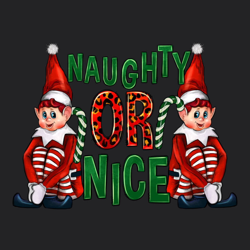 Naughty Or Nice Christmas Elfs Vintage Tee by FaDigitalArtStudio | Teevron
