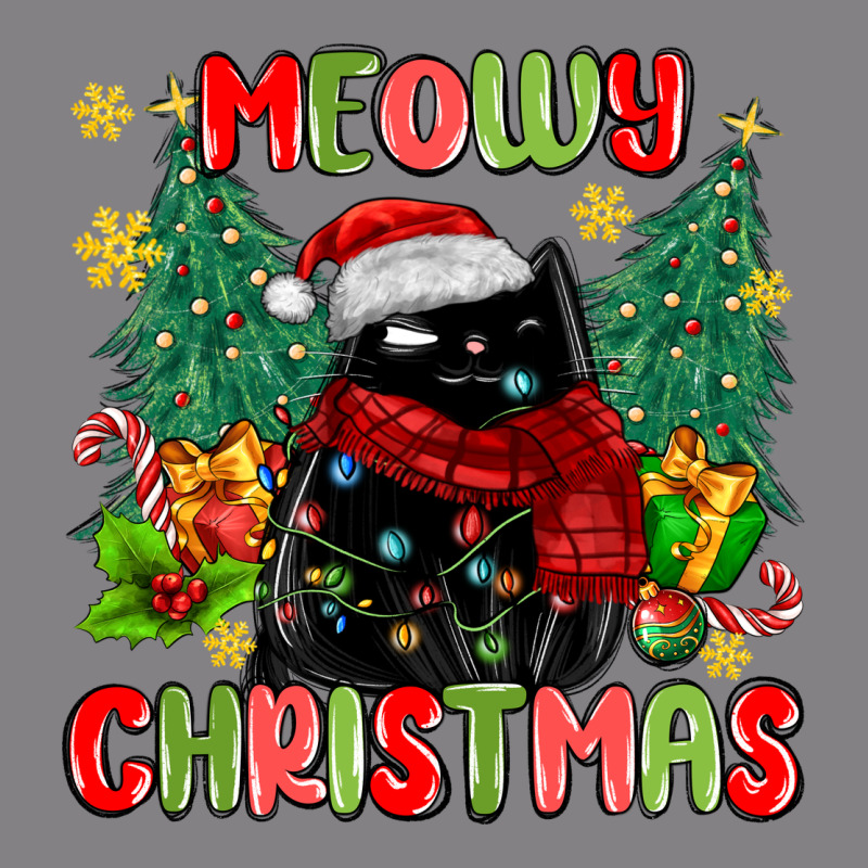 Meowy Christmas Black Cat Heavyweight Hoodie by MaliasSmallBusiness | Teevron