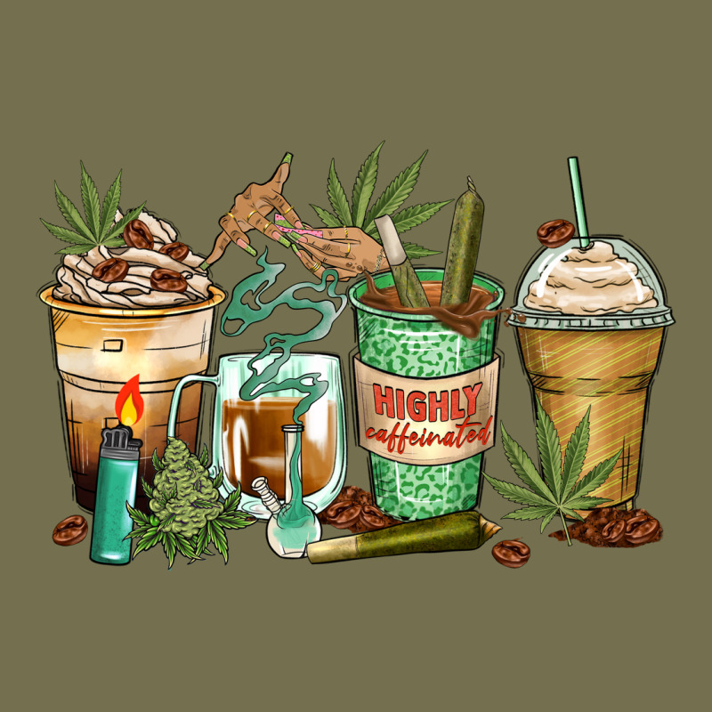 Highly Caffeinated Coffee Cups Vintage Hoodie by Zillion Design Studio | Teevron