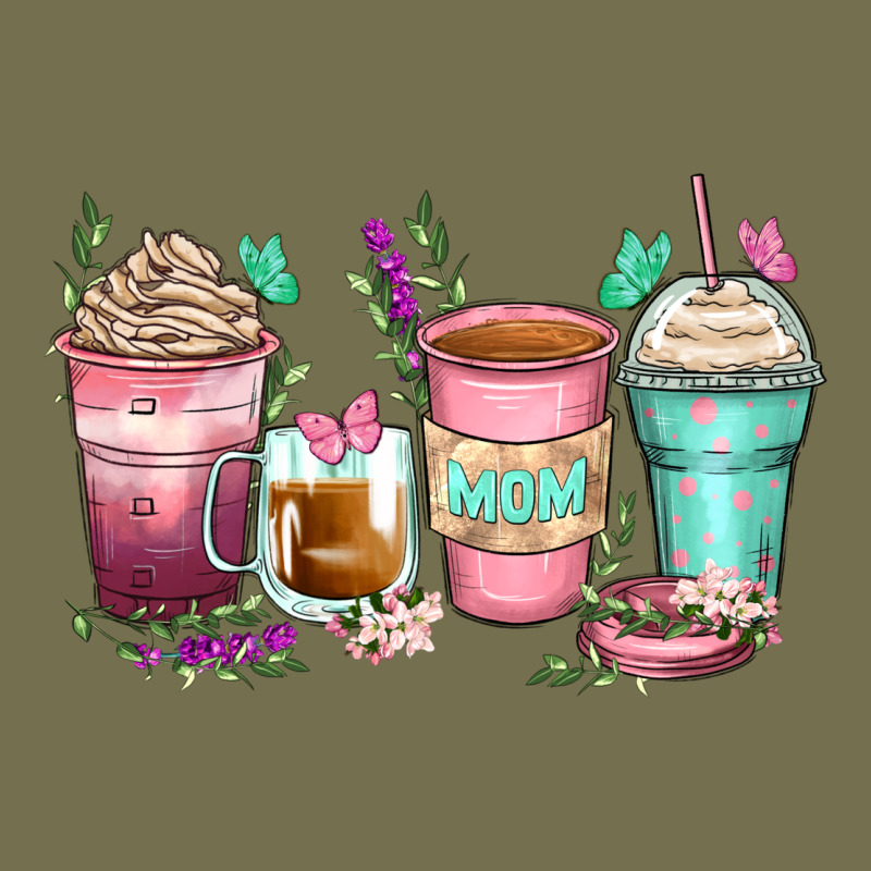 Mom Coffee Cups Vintage Hoodie by Zillion Design Studio | Teevron