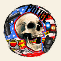 Police Skull And Police Equipment Vintage Tee | Teevron