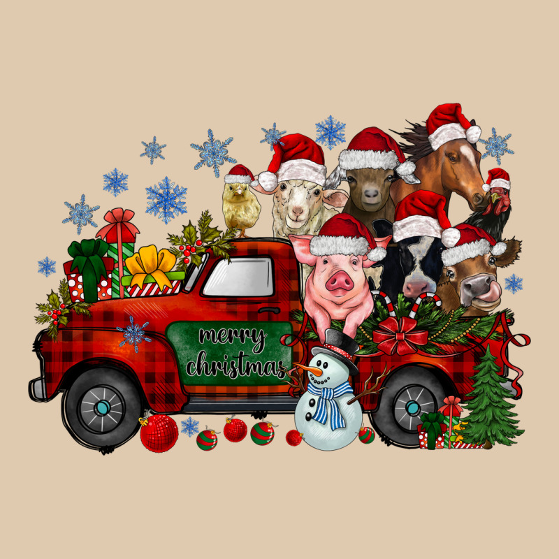 Christmas Farm Animals Truck Heavyweight Sweatshirt by RacoonDesign | Teevron