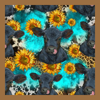 Black Angus And Sunflowers Seamless Pattern Vintage Tee | Teevron