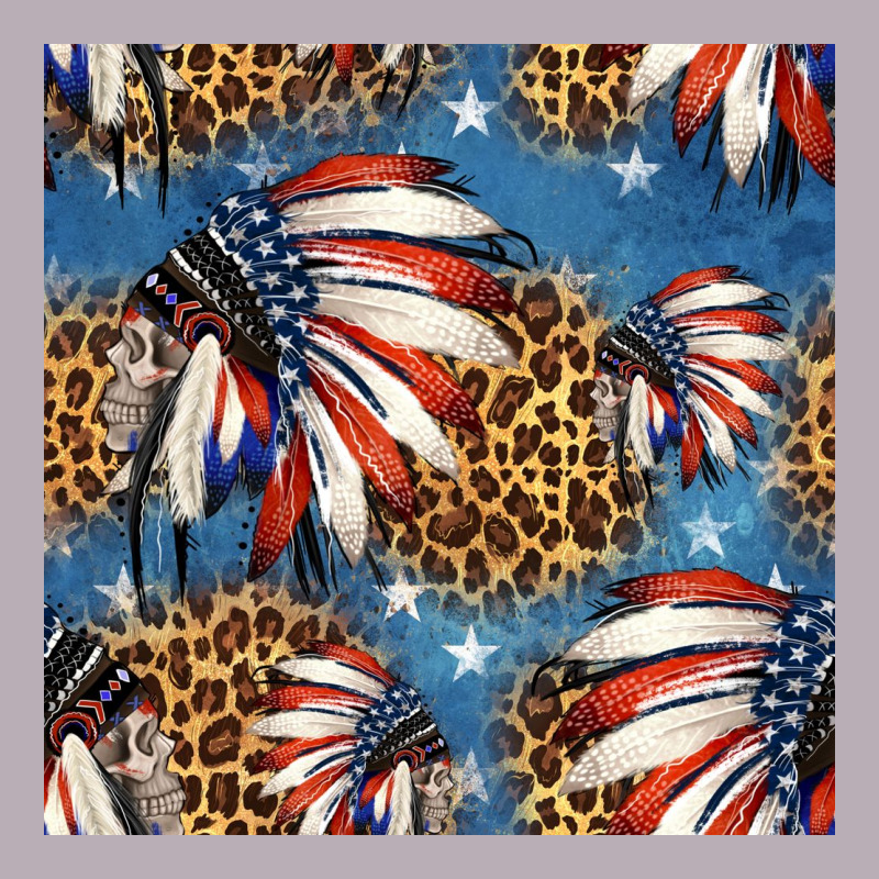 4th Of July Indian Headdress Seamless Pattern Vintage Tee by HRA Design Shop | Teevron