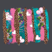 V.d Turquoise Leopard And Flowers  Brushstrokes Long Sleeve Tee | Teevron