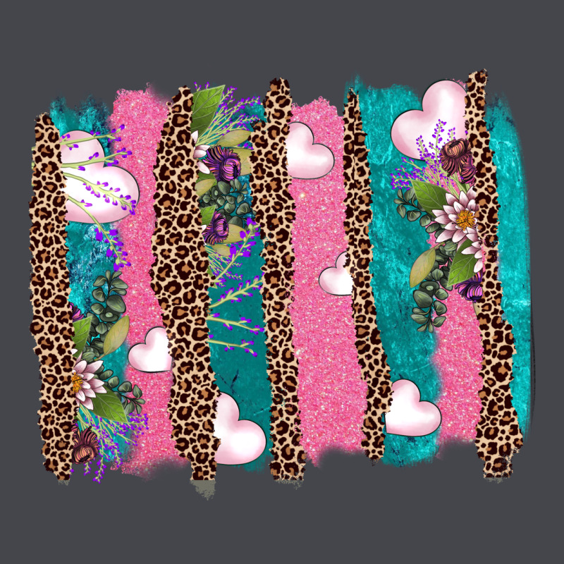 V.d Turquoise Leopard And Flowers  Brushstrokes Long Sleeve Tee by AdoDesignShop | Teevron
