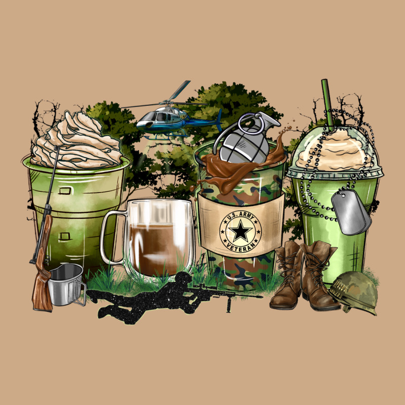 Veteran Coffee Cups Vintage Hoodie by Zillion Design Studio | Teevron